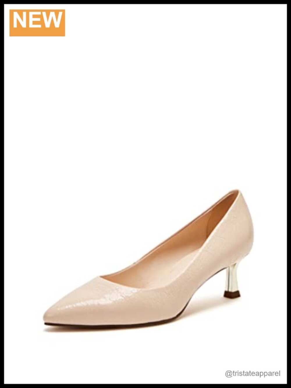 Katy Perry The Golden Pump Kitten Heel Pointed Toe Leather Pump